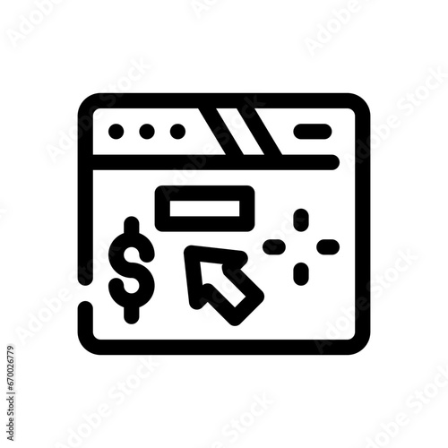 pay per click line icon