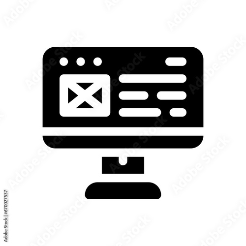 blogging glyph icon