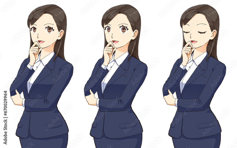 ビジネス女性のポーズ 悩む ビジネス女性のポーズ 悩む