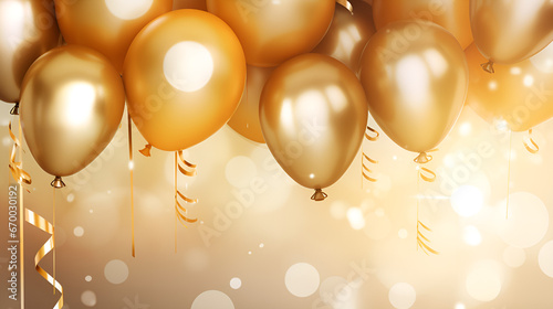 Birthday Celebration Background,New Year Decorations in Golden Color