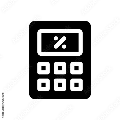 calculator glyph icon
