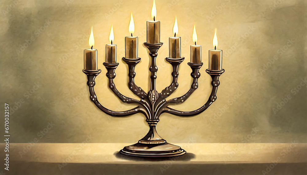 Holiday Candle Holder, traditional Hebrew festival of lights candelabra. Holiday Candle Holder, traditional Hebrew festival of lights candelabra.