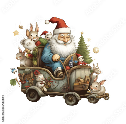 gnome in a sleigh, gnome  Christmas