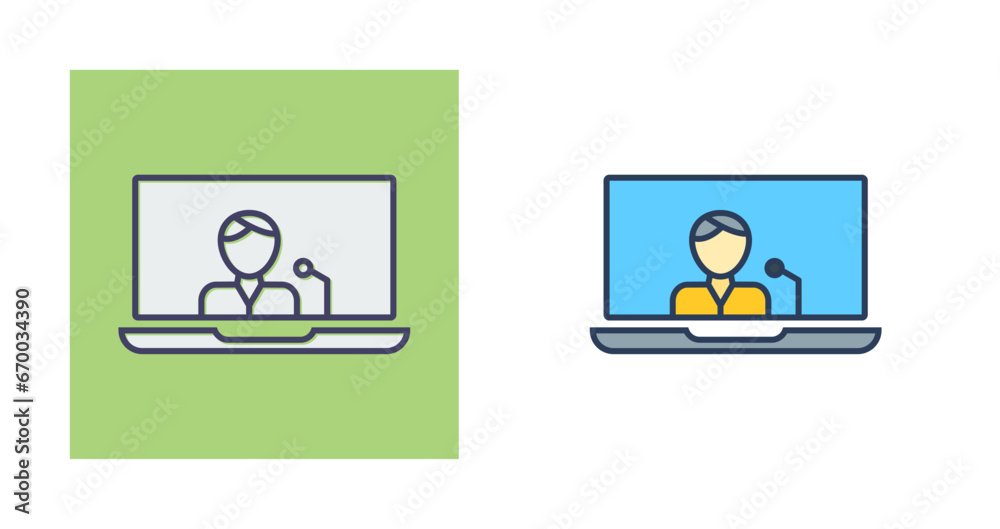 Online News Vector Icon Online News Vector Icon