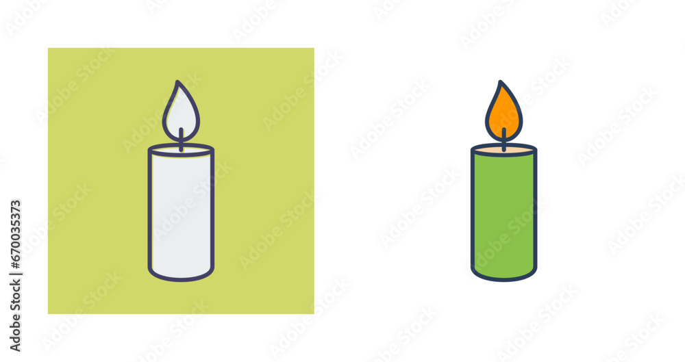 Lit Candle Vector Icon Lit Candle Vector Icon