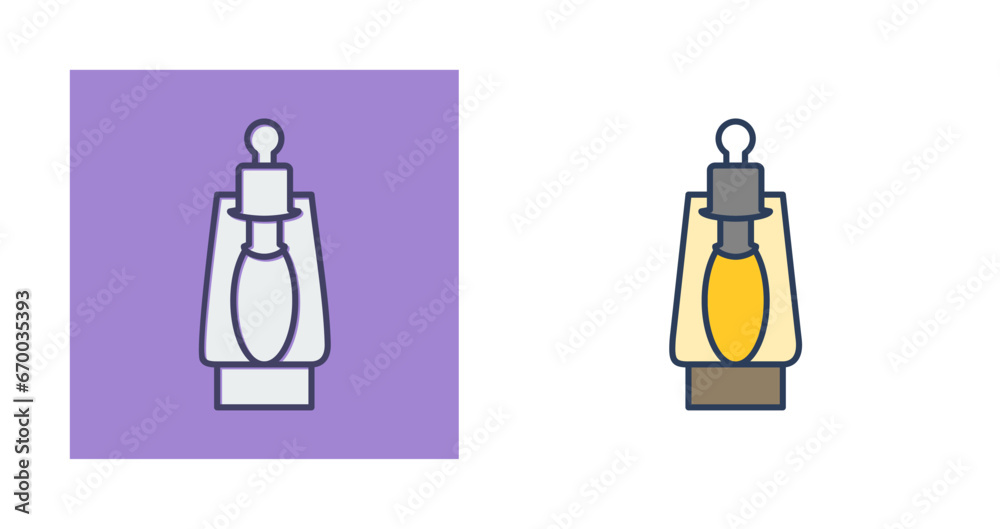 Fototapeta premium Oil Lamp Vector Icon