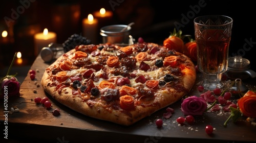 Chef Makes Pizza Heart Valentines Day, Background Image, Valentine Background Images, Hd