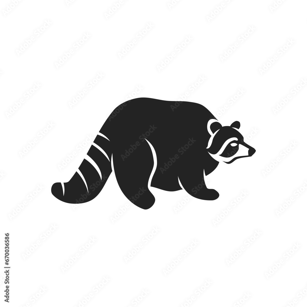 Fototapeta premium raccoon logo template Isolated. Brand Identity. Icon Abstract Vector graphic