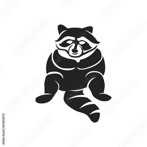 raccoon logo template Isolated. Brand Identity. Icon Abstract Vector graphic