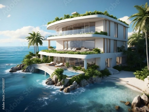 Ocean villa Generative AI