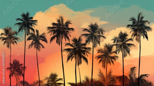 Exclusive Minimal Magazine Sketch Collage Palms , Background Image, Valentine Background Images, Hd © ACE STEEL D