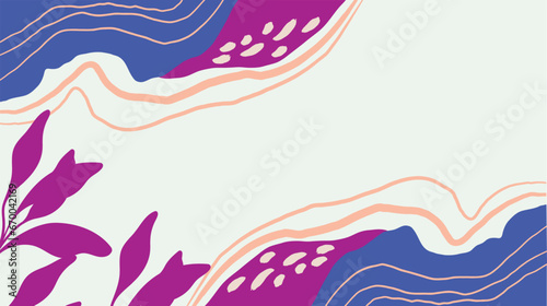Colorful background vector illustration.Exotic plants, branches,art print for beauty, fashion and natural products,wellness, wedding and event.