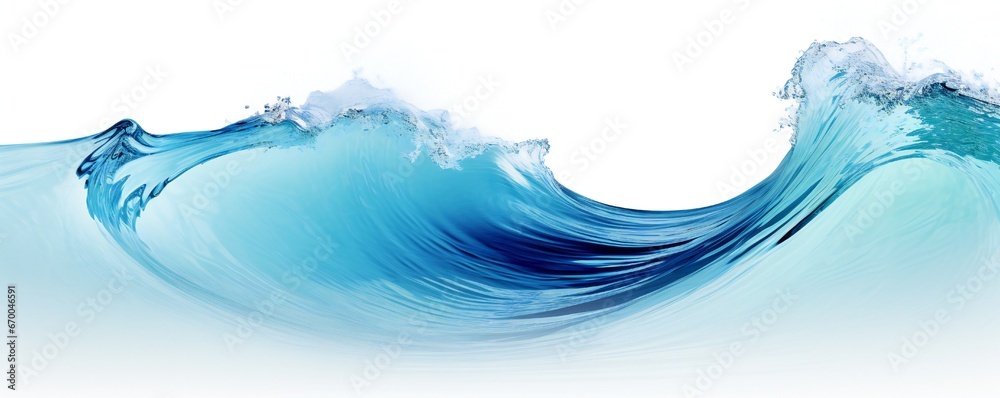 Fresh ocean navy blue water waves design element minimalist style Generative AI