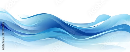 Fresh ocean navy blue water waves design element minimalist style Generative AI