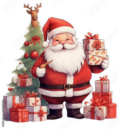 santa claus with gifts