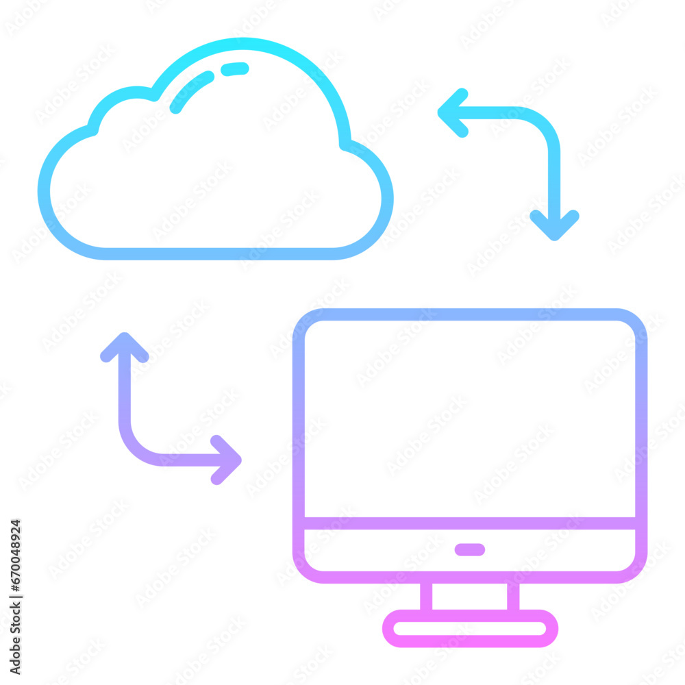 Backup Data Gradient Icon
