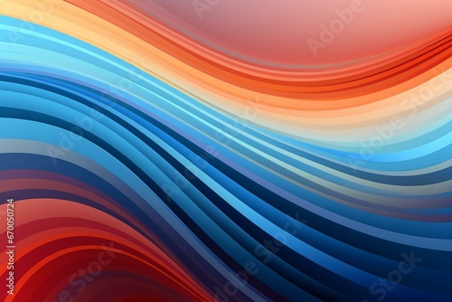 Beautiful striped panoramic background illustration. Generative AI