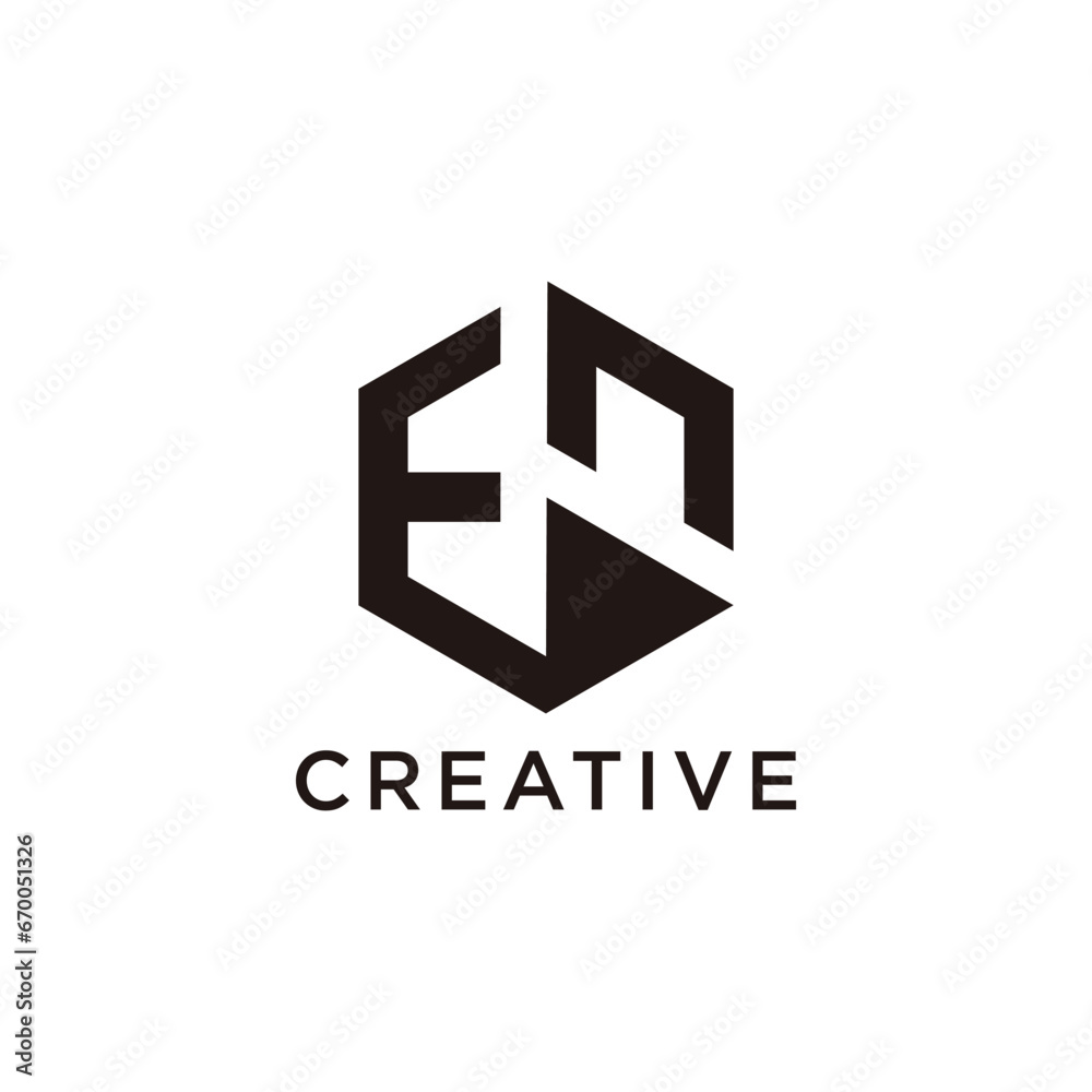 Letter EN modern initial creative monogram typography logo Letter EN modern initial creative monogram typography logo
