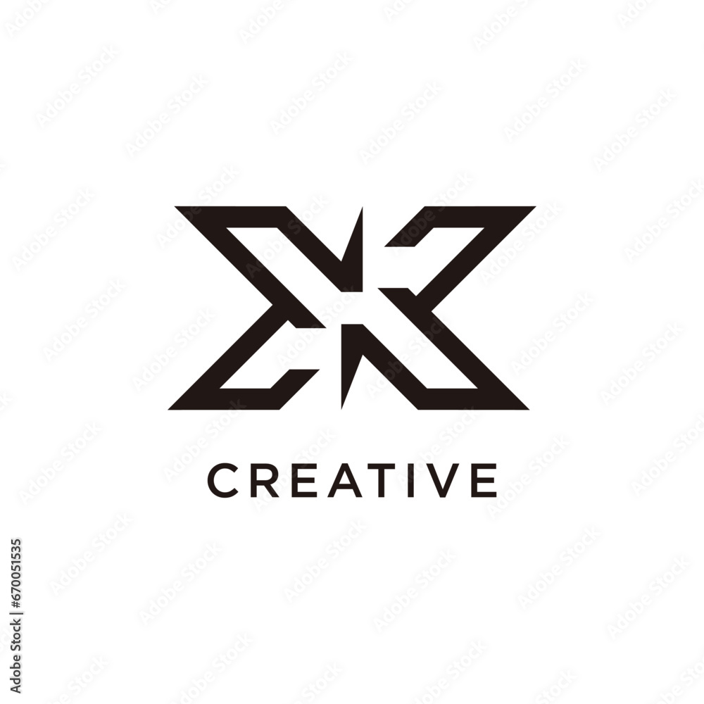 Letter X with modern creative idea monogram abstract logo Letter X with modern creative idea monogram abstract logo
