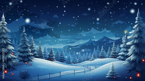 Christmas Background with decoration for new year celebration and copy space.
