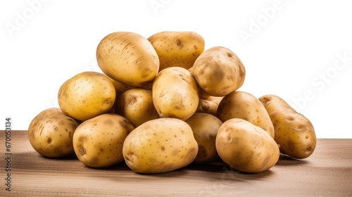 potatoes isolated on white background