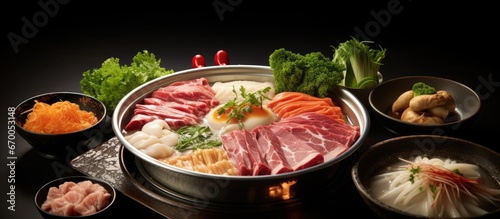 Restaurant serving sukiyaki and shabu shabu set
