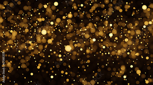 Golden christmas particles and sprinkles for a holiday celebration like christmas or new year. shiny golden lights. wallpaper background for ads or gifts - Seamless tile. Endless and repeat print.