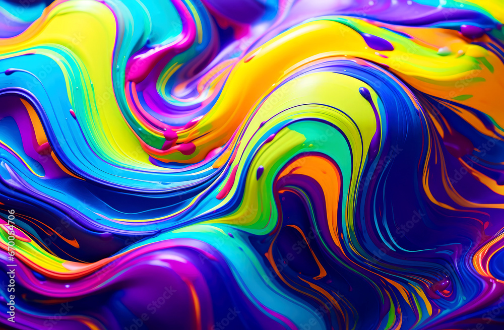 Vibrant Liquid Art Abstraction