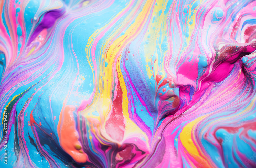Vibrant Liquid Art Abstraction