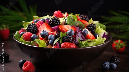 salad with berries