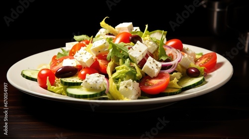 salad with feta cheese and olives