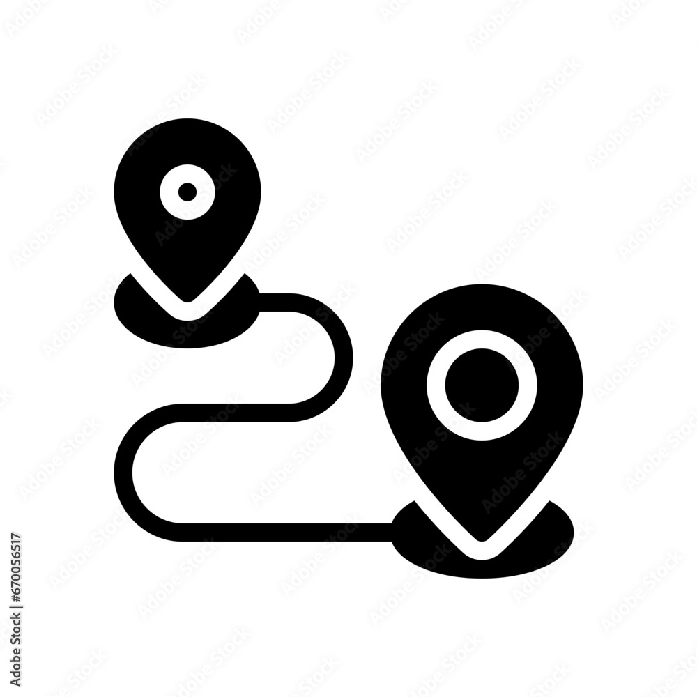 Obraz premium destination glyph icon
