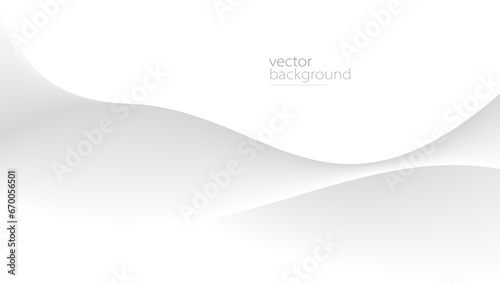 Smooth flow of wavy shape with gradient vector abstract background, light grey design curve line energy motion, relaxing image or technology.