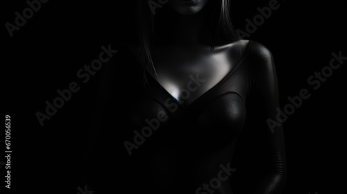 body of a beautiful woman in black and white © Сергей Безрученко