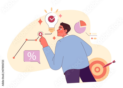 Authenticity and authentic self-realization. Self-expression. Mindfulness, self acceptance and well-being. Authentic self-realization. Flat vector illustration