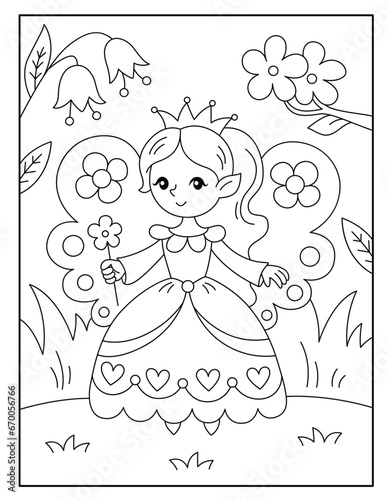 Fairy coloring pages for kids © ALIFJOARDER