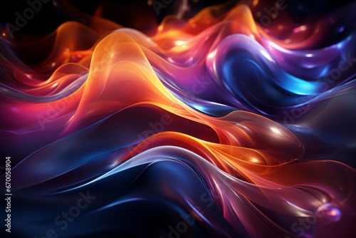 a bright Abstract Modern light wave futuristic background