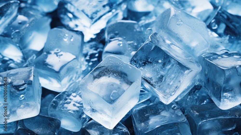 Close up Ice Cubes