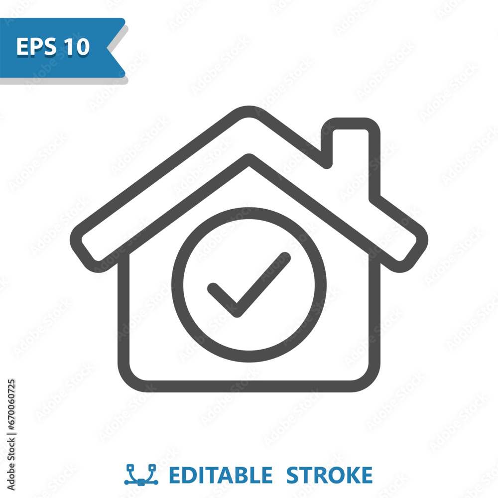 House Icon. Checkmark, Check Mark, Home, Real Estate House Icon. Checkmark, Check Mark, Home, Real Estate