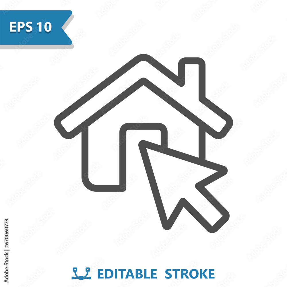 House Icon. Cursor Arrow, Home, Real Estate