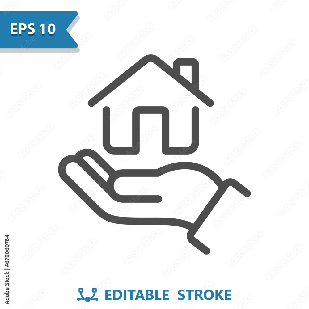 Hand, House Icon. Home, Real Estate, Mortgage, Realtor Hand, House Icon. Home, Real Estate, Mortgage, Realtor