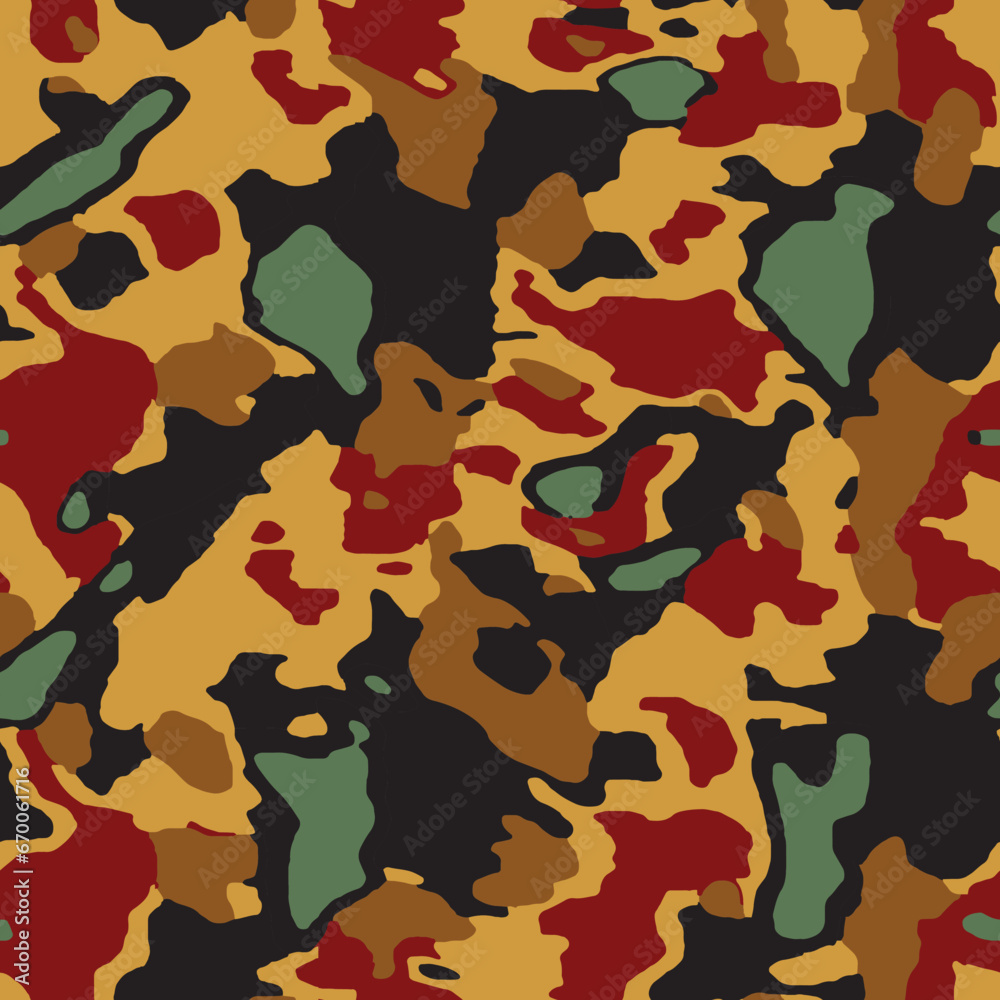 Full seamless red orange camouflage texture skin pattern vector for military textile. Usable for Jacket Pants Shirt and Shorts. Army camo design for fabric print. Full seamless red orange camouflage texture skin pattern vector for military textile. Usable for Jacket Pants Shirt and Shorts. Army camo design for fabric print.