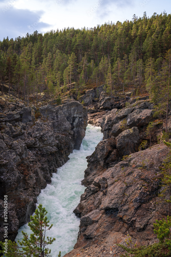 Ridderspranget Randsverk a wonderful canyon in Jotunheim National Park Ridderspranget Randsverk a wonderful canyon in Jotunheim National Park