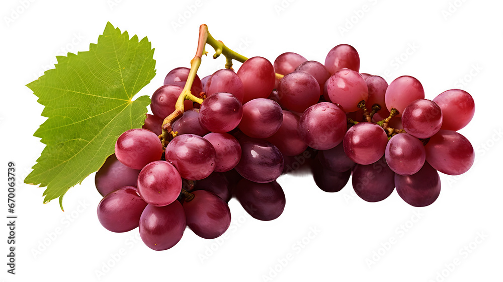Red grapes isolated on transparent and white background, png Red grapes isolated on transparent and white background, png