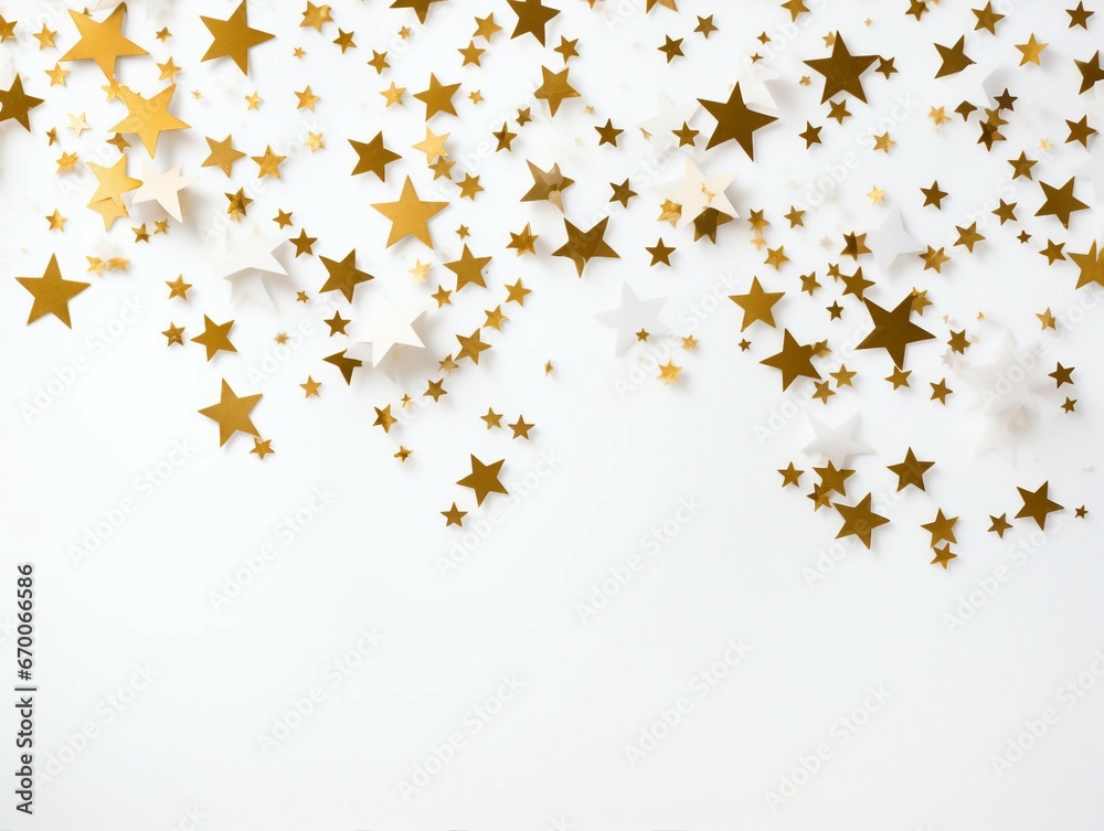 Gold stars on a white background