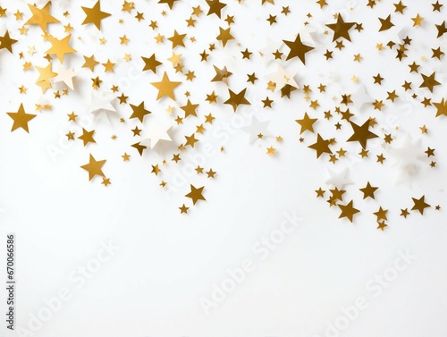 Gold stars on a white background