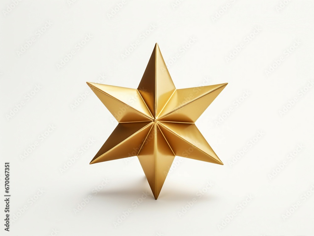 Shining Origami Star Illuminating a Pure, Blank Canvas Shining Origami Star Illuminating a Pure, Blank Canvas