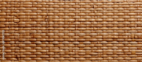 Brown mat made from rattan