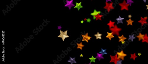 XMAS Stars - stars. Confetti celebration  Falling golden abstract decoration for party  birthday celebrate  - colourful