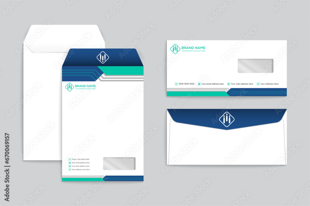 Flat design minimal envelope design Flat design minimal envelope design